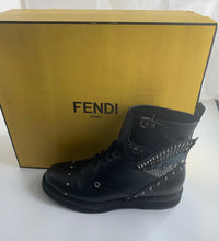Load image into Gallery viewer, Fendi black moto boot